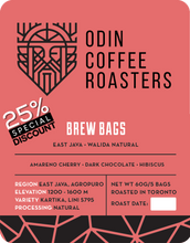 Load image into Gallery viewer, Brew Bags East Java Walida Natural
